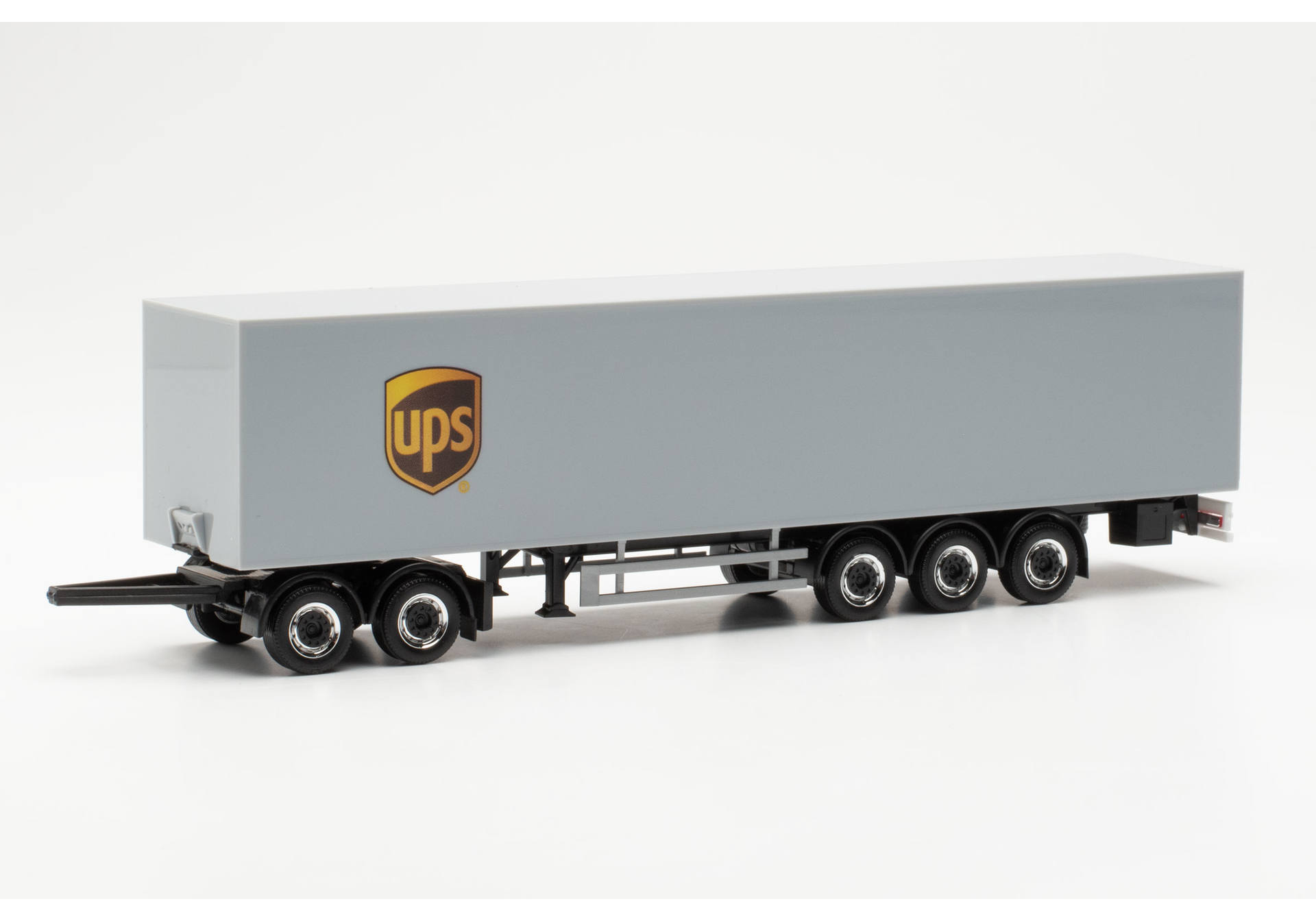 Scania CR 20 HD with two box semitrailer "UPS Spanien" (Spain/Madrid)