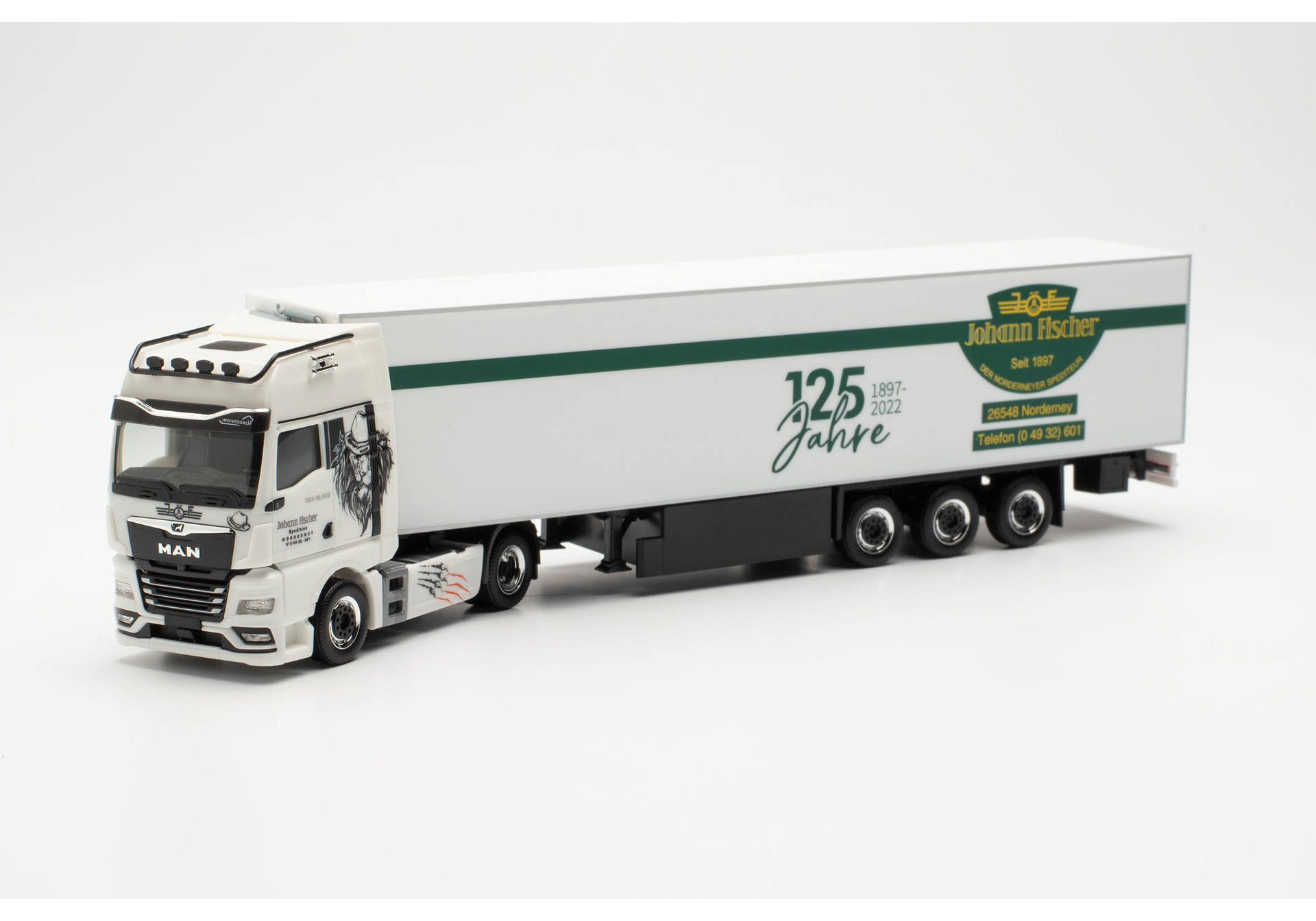 MAN TGX GX refrigerator box semitrailer truck "Fischer"