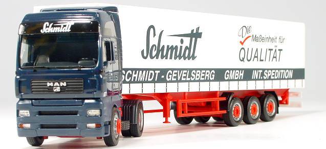 MAN L41 curtain canvas semitrailer "Schmidt/Gevelsberg"
