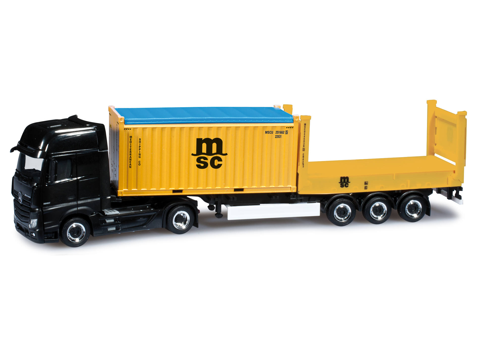 Mercedes-Benz Actros Gigaspace container semitrailer "MSC"
