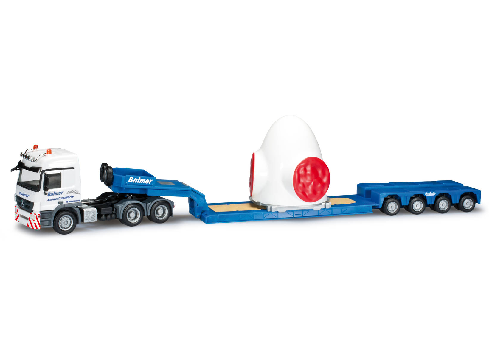 Mercedes-Benz Actros L low boy semitrailer with hub "Balmer"