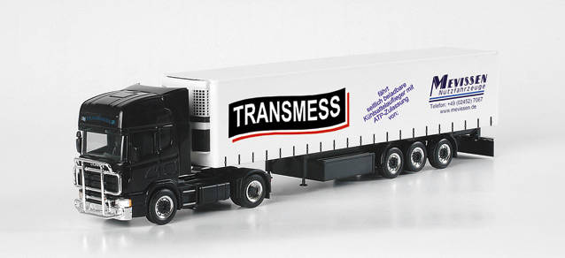 Scania TL refrigeated canvas semitrailer "Transmess"