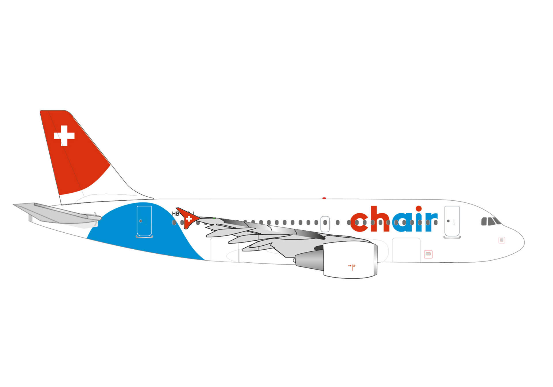 Chair Airlines Airbus A319 – HB-JOJ