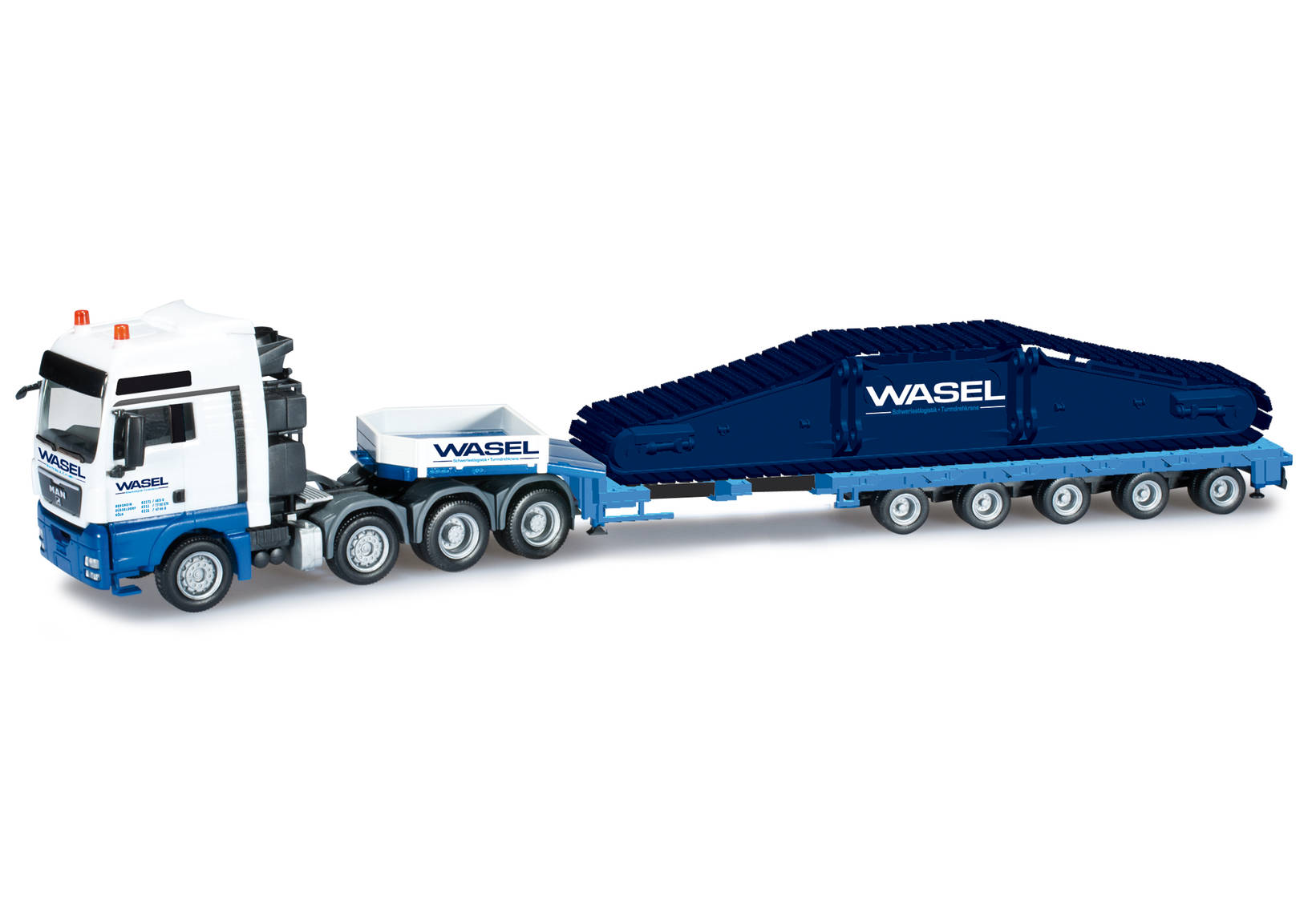 MAN TGX XXL Semitieflade-Sattelzug mit Raupenfahrwerk 1 "Wasel Krane"