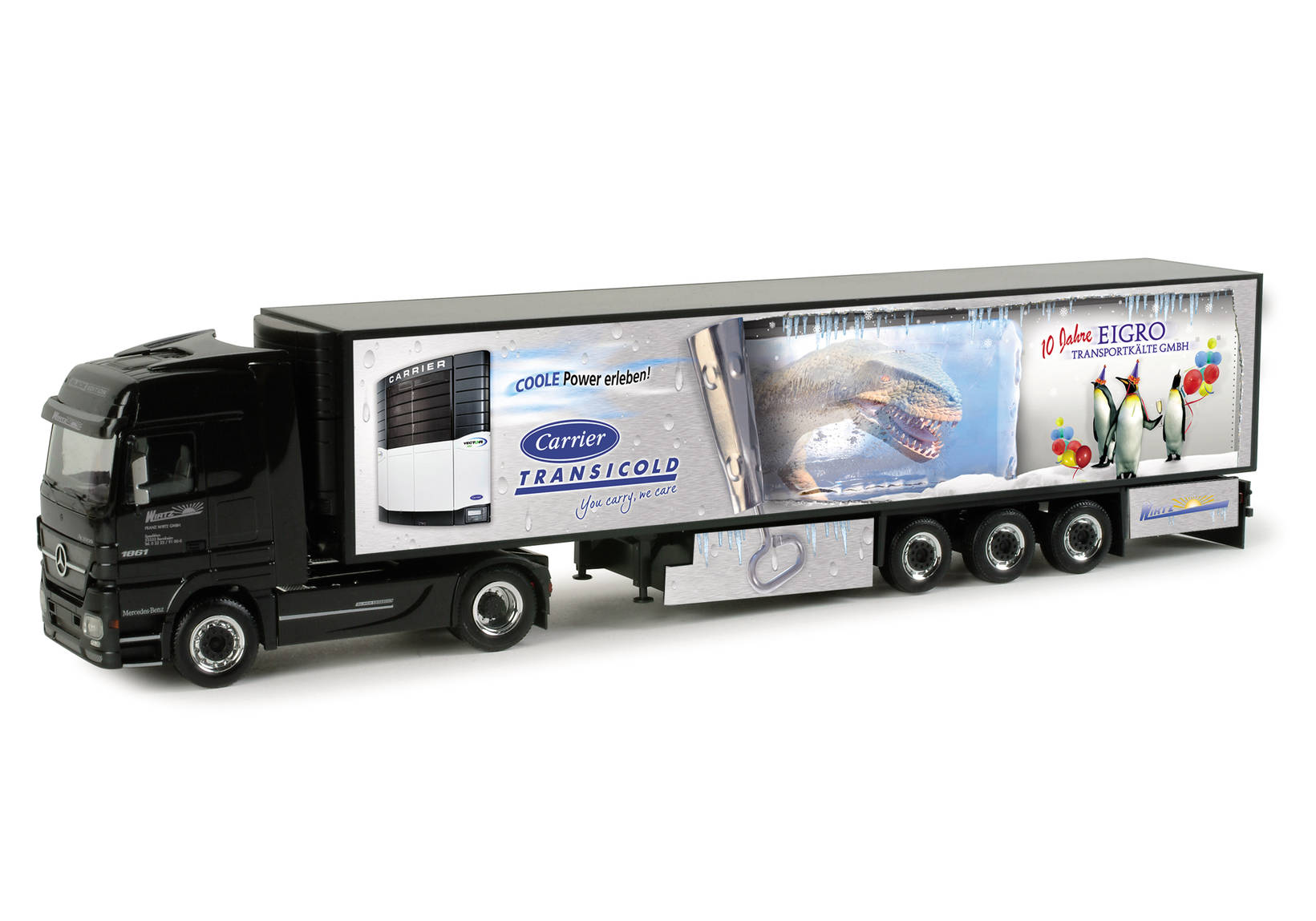 Mercedes-Benz Actros Black Edition Kühlkoffer-Sattelzug "Wirtz/10 Jahre Eigro"