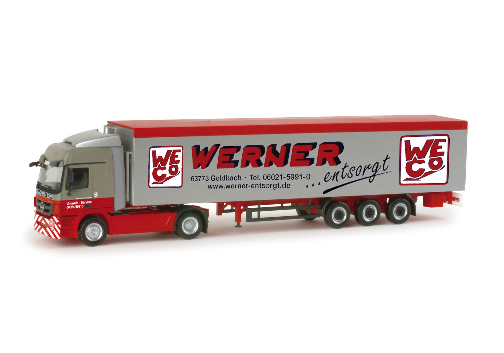 Mercedes-Benz Actros L walking floor semitrailer "Werner"