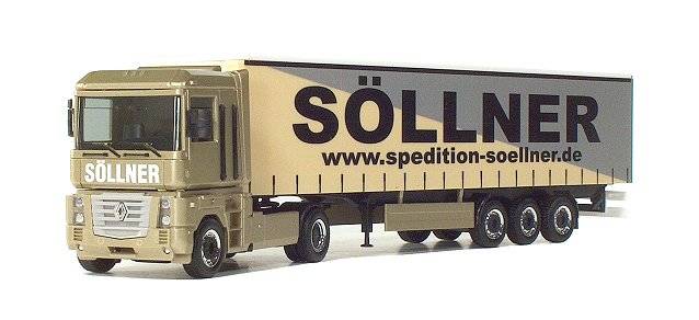 Renault Magnum curtain canvas semitrailer "Soellner"