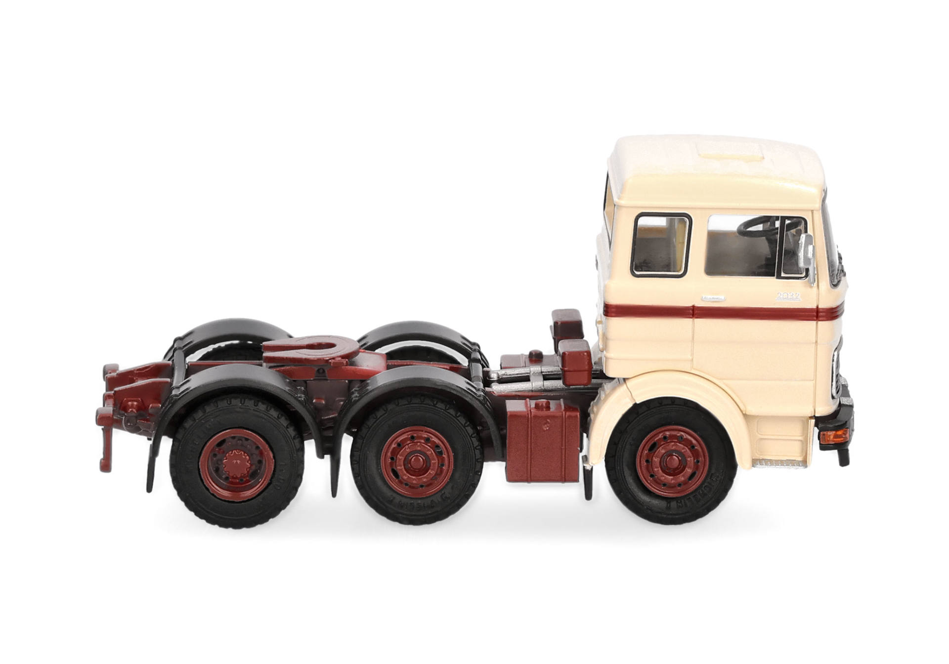 truck, cab, tractor, model, beige-red