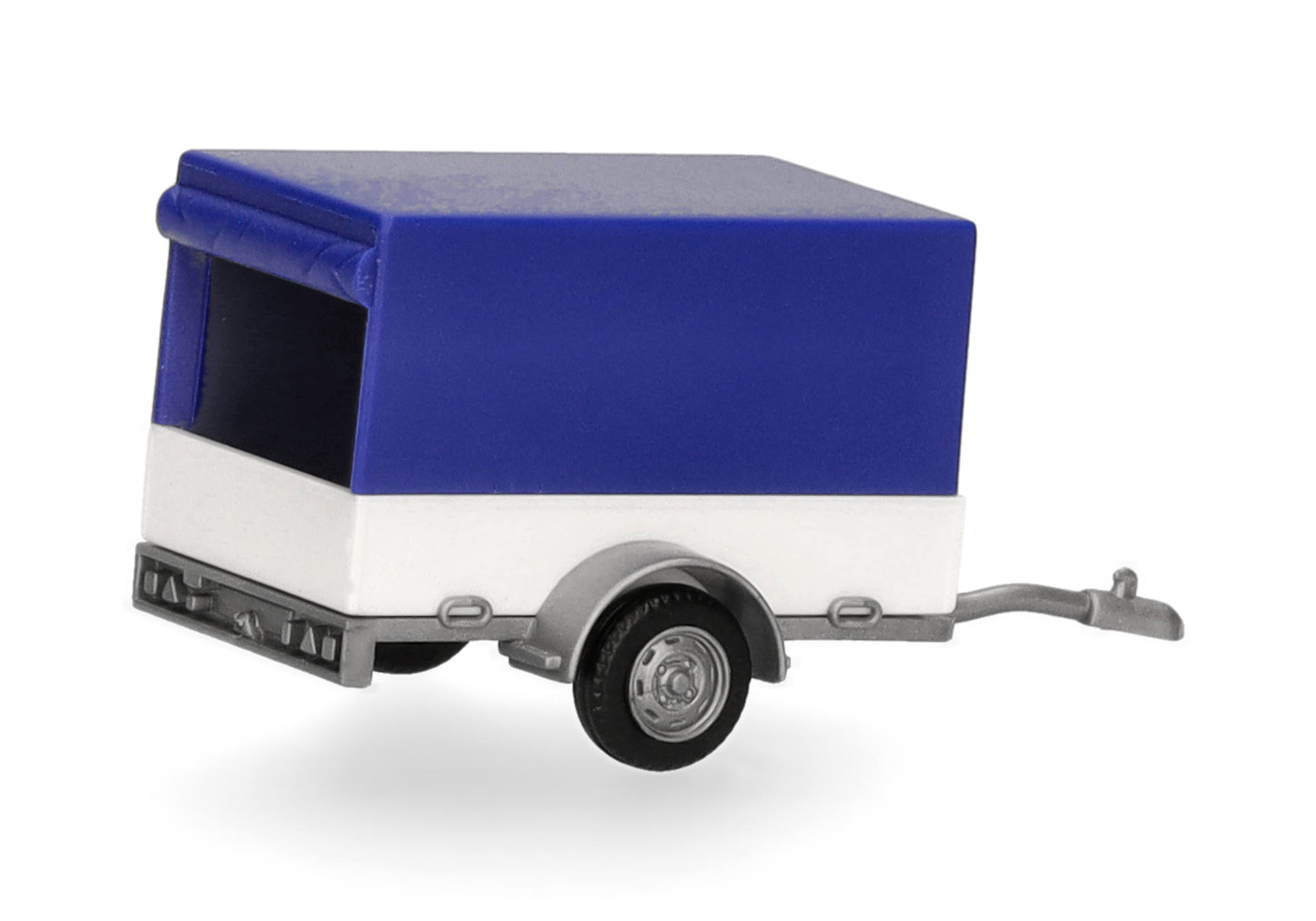 trailer, toy, van, blue, two-tone