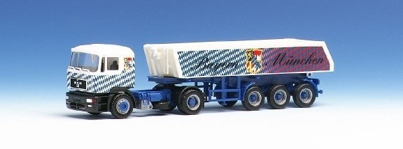 Man F2000 tipper 2A/3A chassis blue long -distance traffic