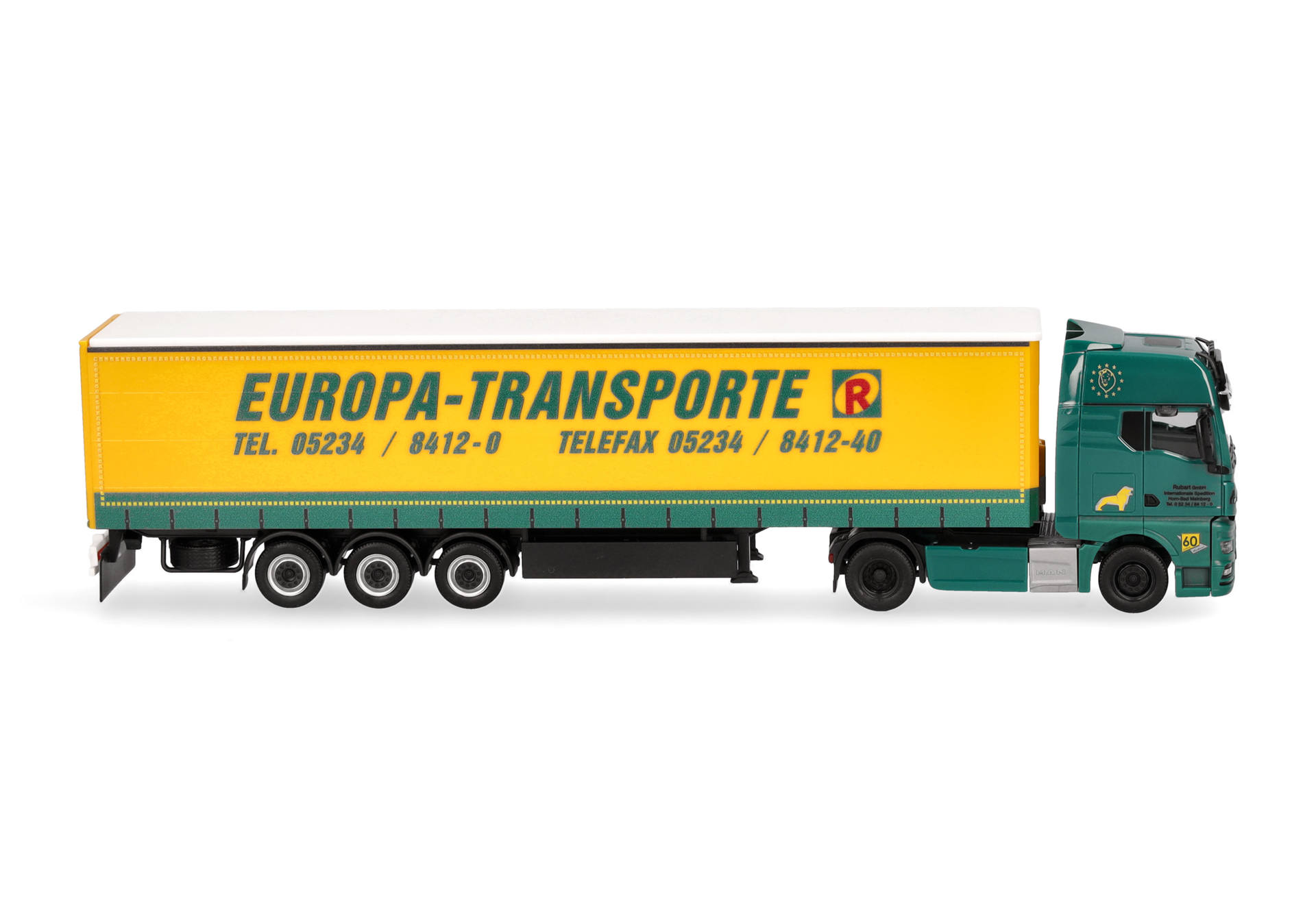 MAN TGX GX Gardinenplanen-Sattelzug "Rubart Europa-Transporte"