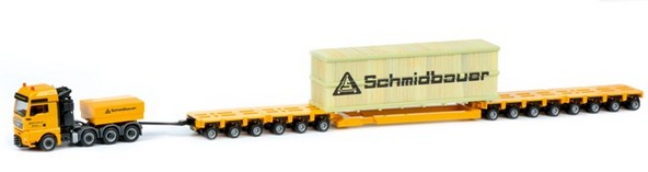 Man TGX XXL deep charging trailer with Goldhofer THP-SL 4A/14A