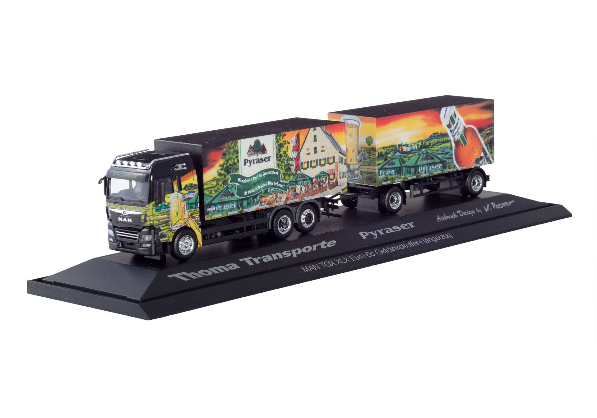 MAN TGX XLX Getränkekoffer-Hängerzug "Pyraser Brauerei / Thoma Transporte"
