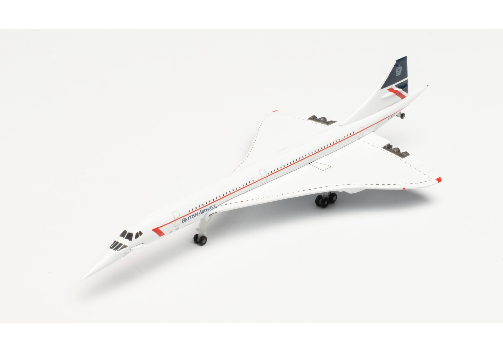 British Airways Aérospatiale-BAC Concorde, nose down - Landor colors – G-BOAG