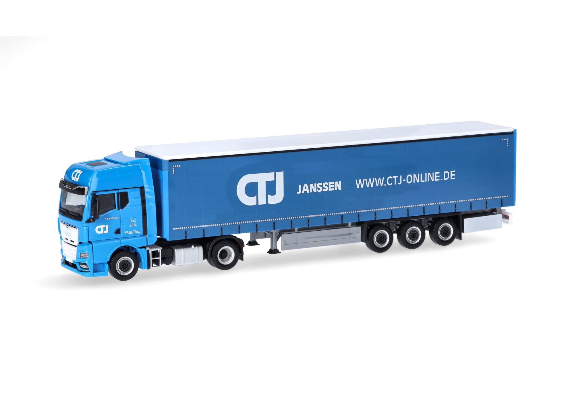 MAN TGX GX curtain canvas semitrailer "CTJ Janssen"