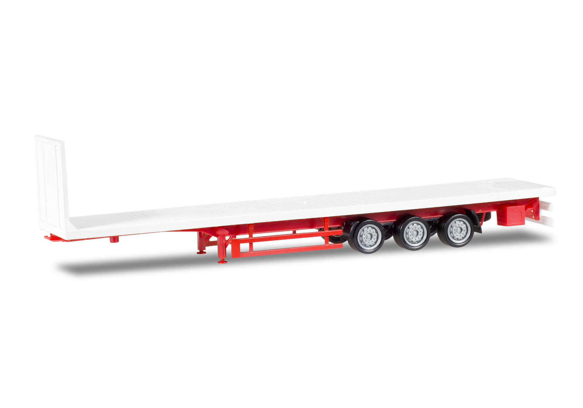 Lowliner flattrailer 3-axle, white