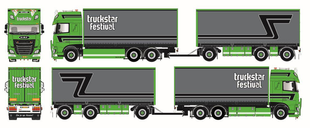 DAF XF Euro 6 canvas Trailer "Truckstar -Festival 2016"