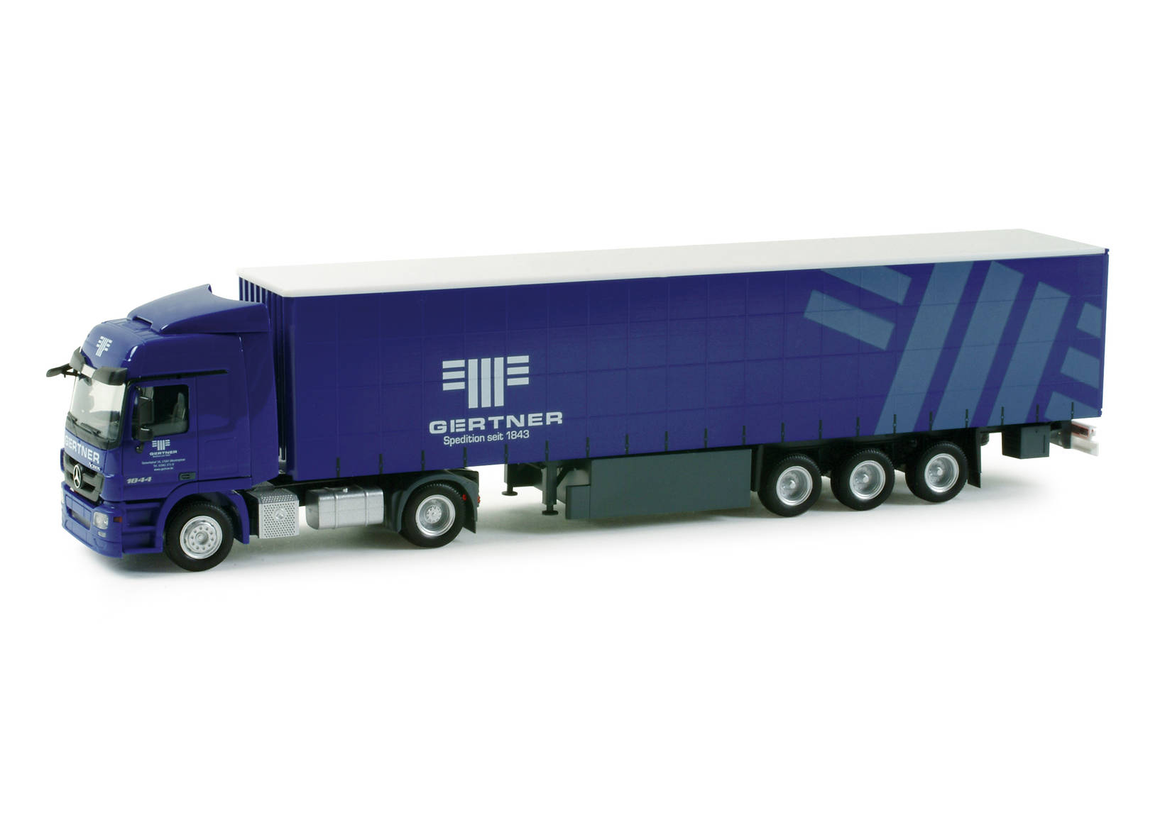 Herpa Mercedes Benz Actros L Gardinenplanen Sattelzug Gertner 295772