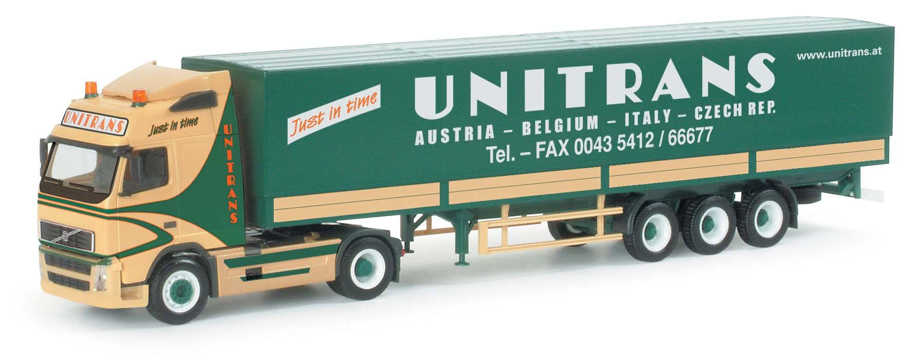 Volvo FH GL canvas semitrailer "Unitrans" (A)