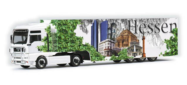 MAN TGA XXL box semitrailer "Hessen", PC