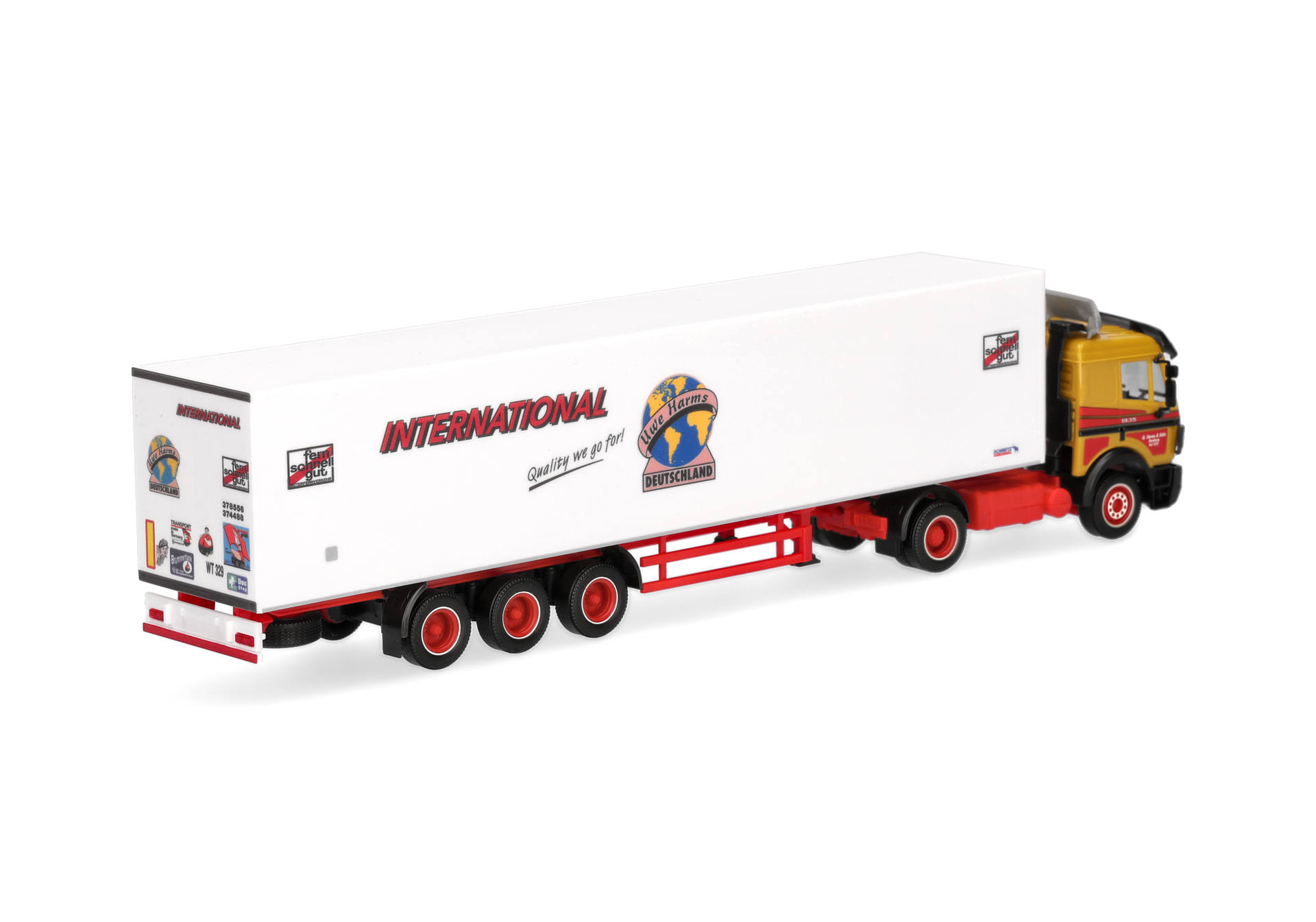 truck, trailer, semi-trailer, white trailer, diesel truck