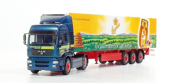 MAN TGA LX Euro refrigerated box semitrailer "Grossmann / Langnese"