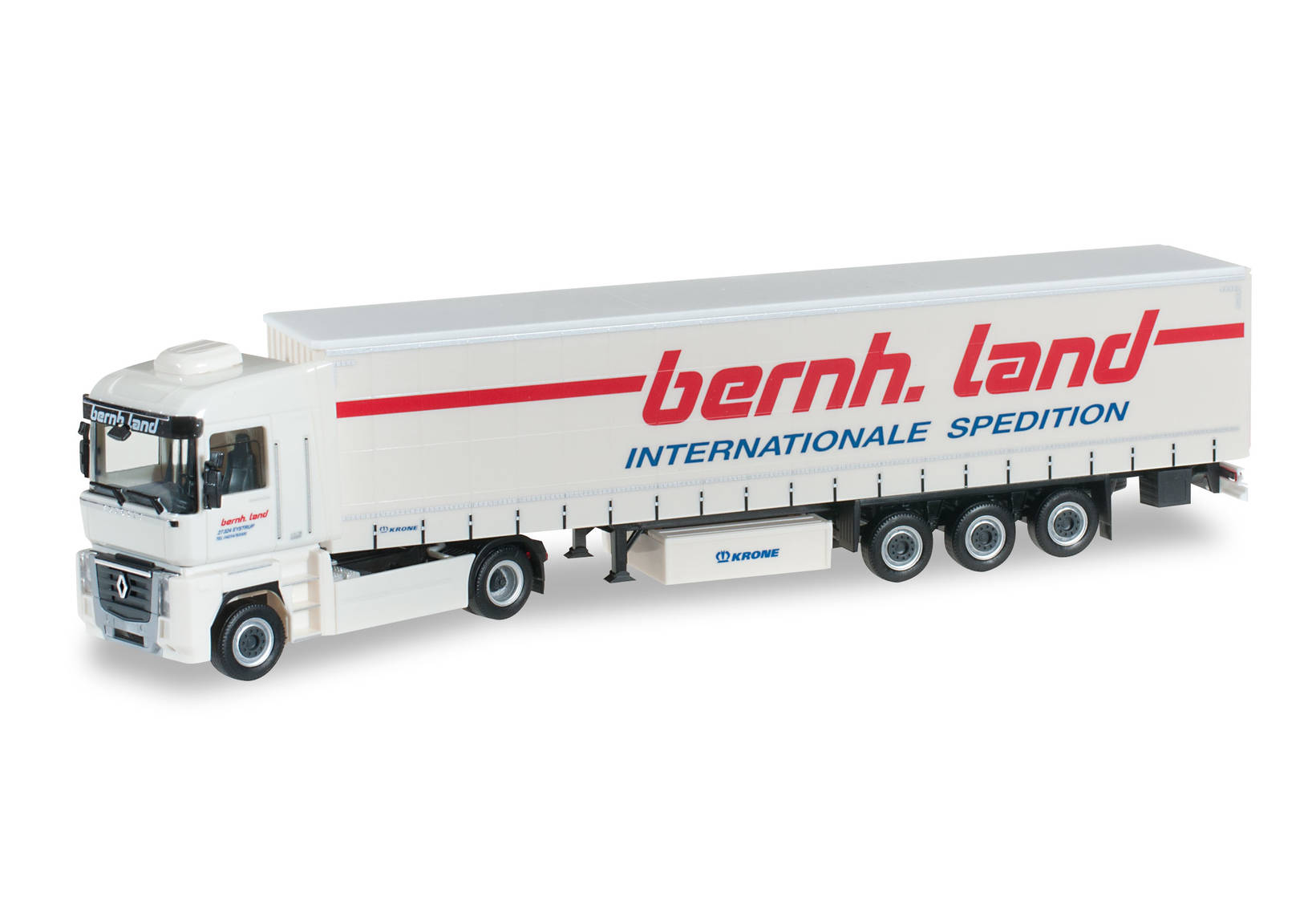 Renault Magnum curtain canvas semitrailer "Land"