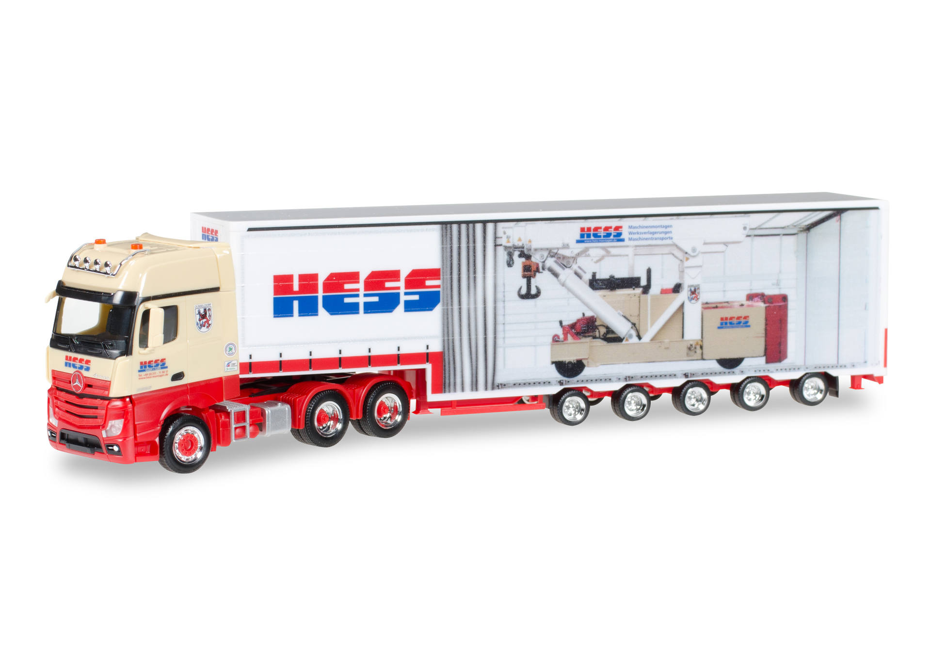 Mercedes-Benz Actros Bigspace Meusburger Jumbogardinenplanen-Sattelzug "Hess Logistik"