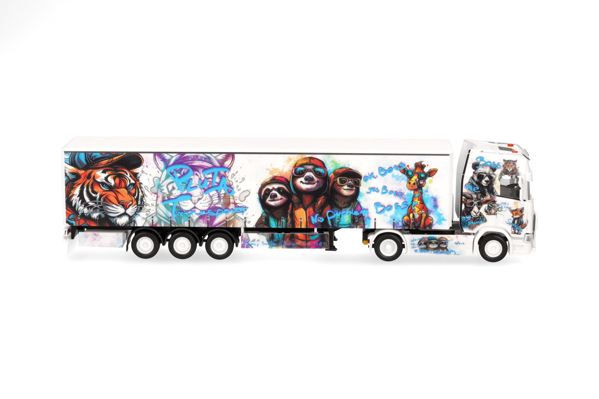 Scania CS 20 HD curtain canvas semitrailer truck "Pluta Transport" (Poland)