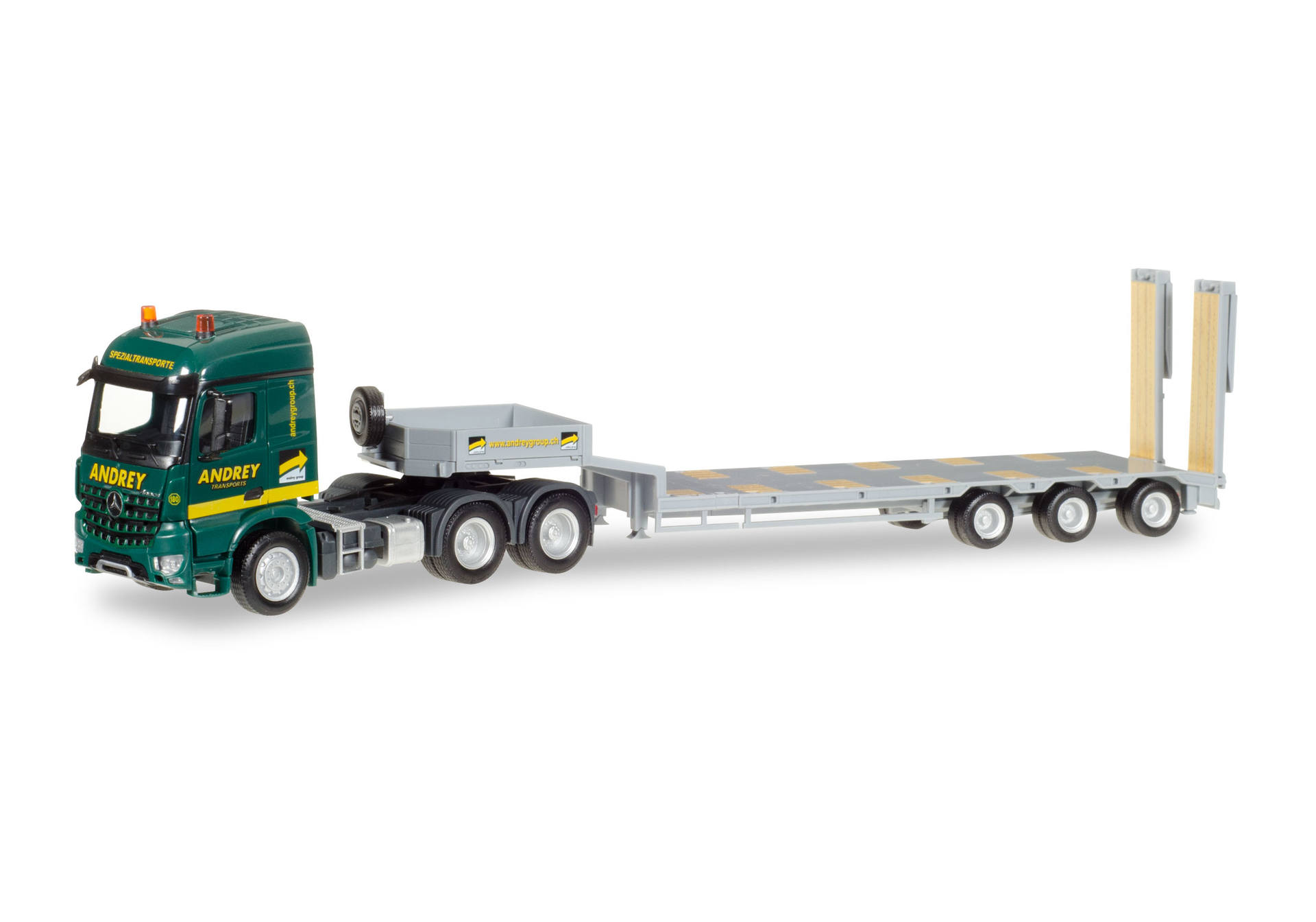 Mercedes-Benz Arocs 6x4 low boy semitrailer "Andrey"