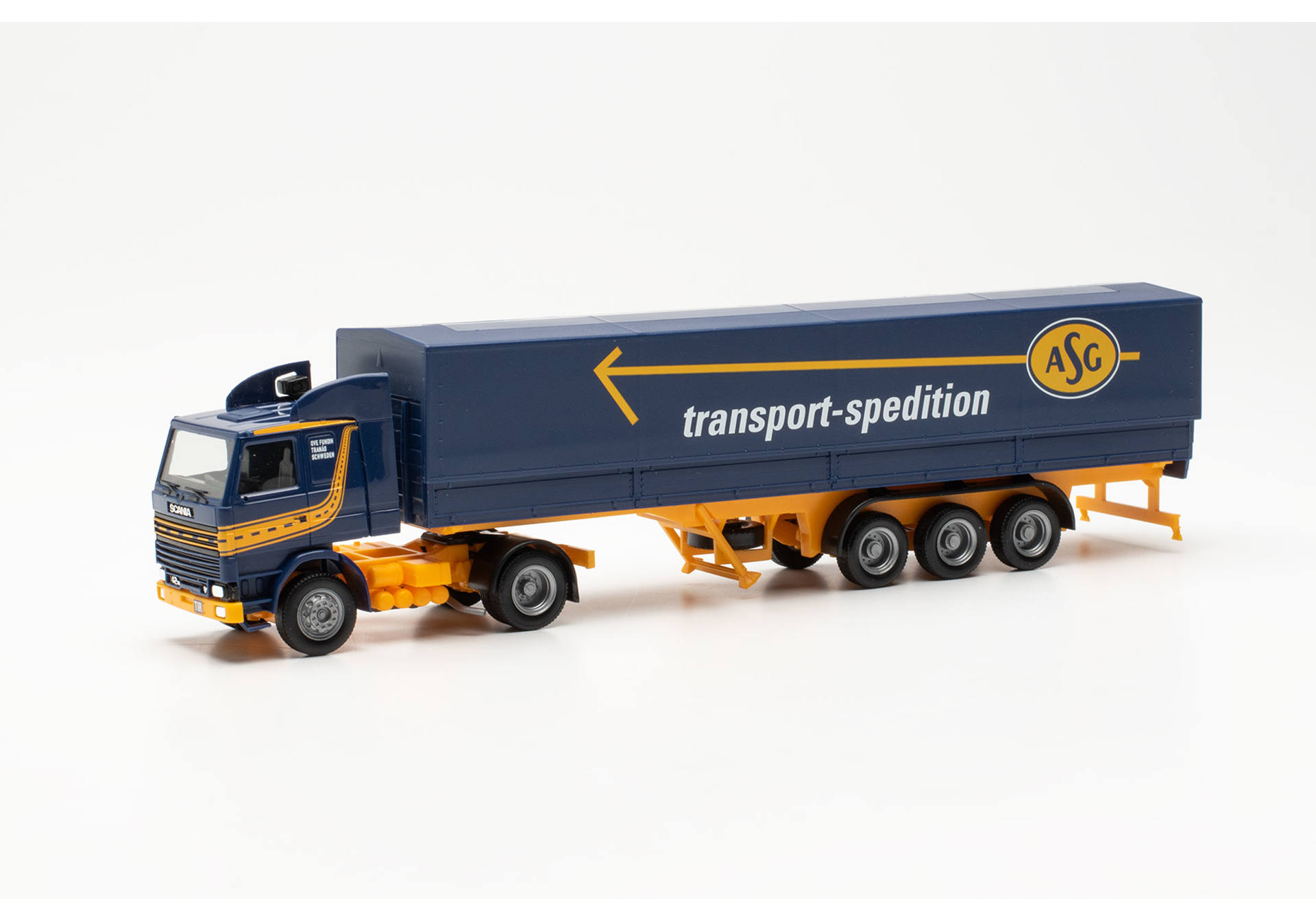 Scania 142 Planen-Sattelzug „ASG“ (Schweden/Stockholm)