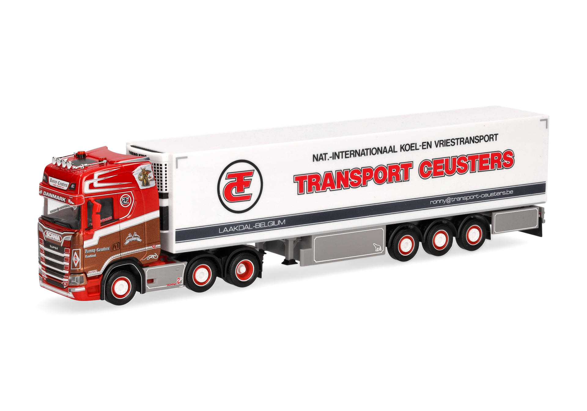 Scania CS 20 HD refrigerated box semitrailer "Ronny Ceusters" (Netherlands)