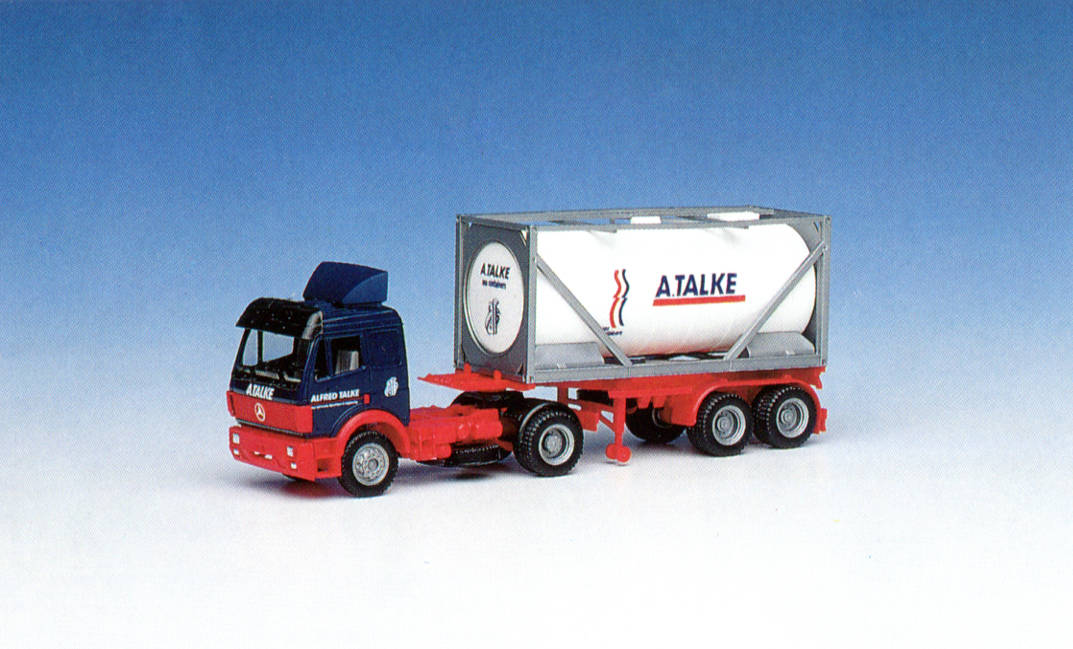 Mercedes-Benz SK '88 Tankcontainer saddle train 2A/2A 20 "Trailer with 20" container