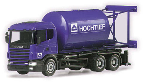 Scania 124 HL Wechselkrahrfahr vehicle with change silo 3a