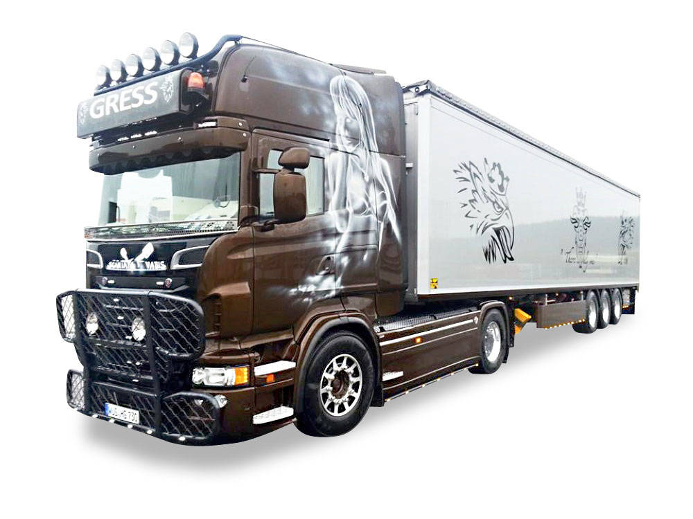 Scania R TL walking floor semitrailer "Gress"