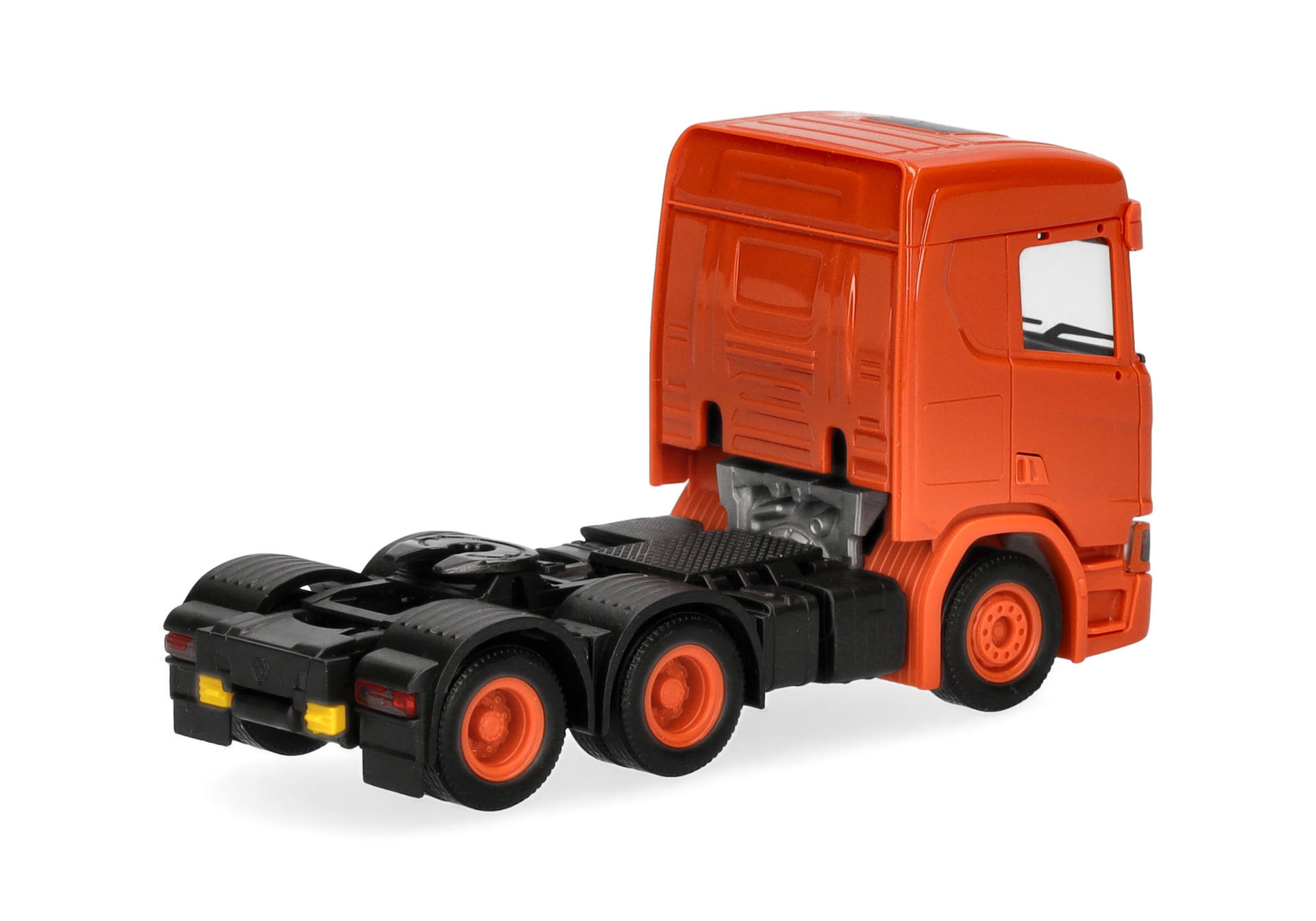 truck, tractor, model, orange, trailer chassis