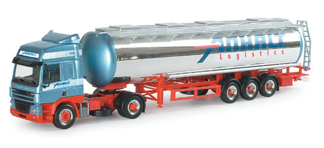 DAF CF jumbo chromium plated tank semitrailer "Anhalt"