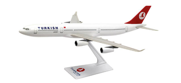 Turkish Airlines Airbus A340-300. Artikel wird/ wurde in Wooster-Verpackung ausgeliefert.