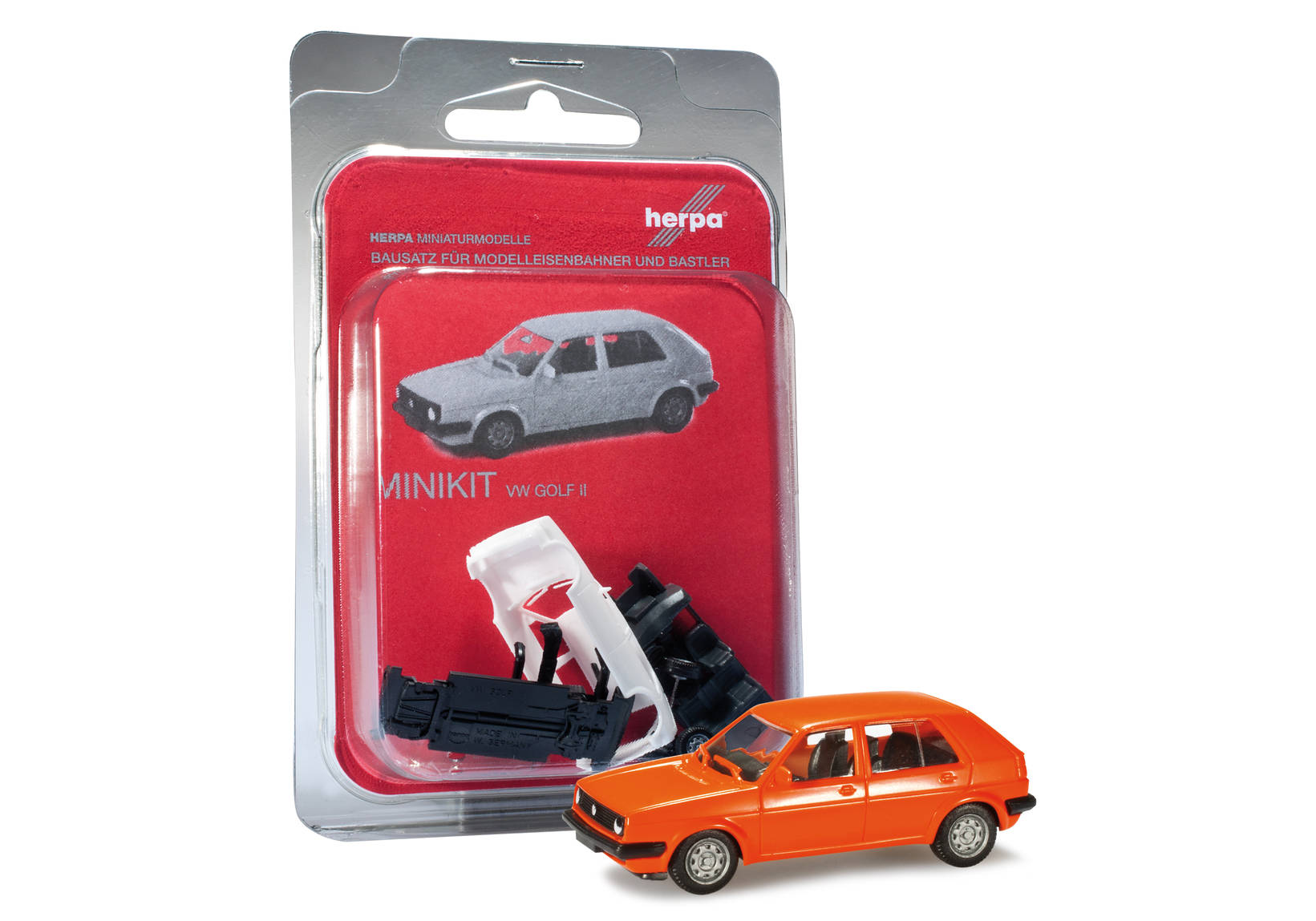 Herpa MiniKit: VW Golf II 4-türig, verkehrsorange