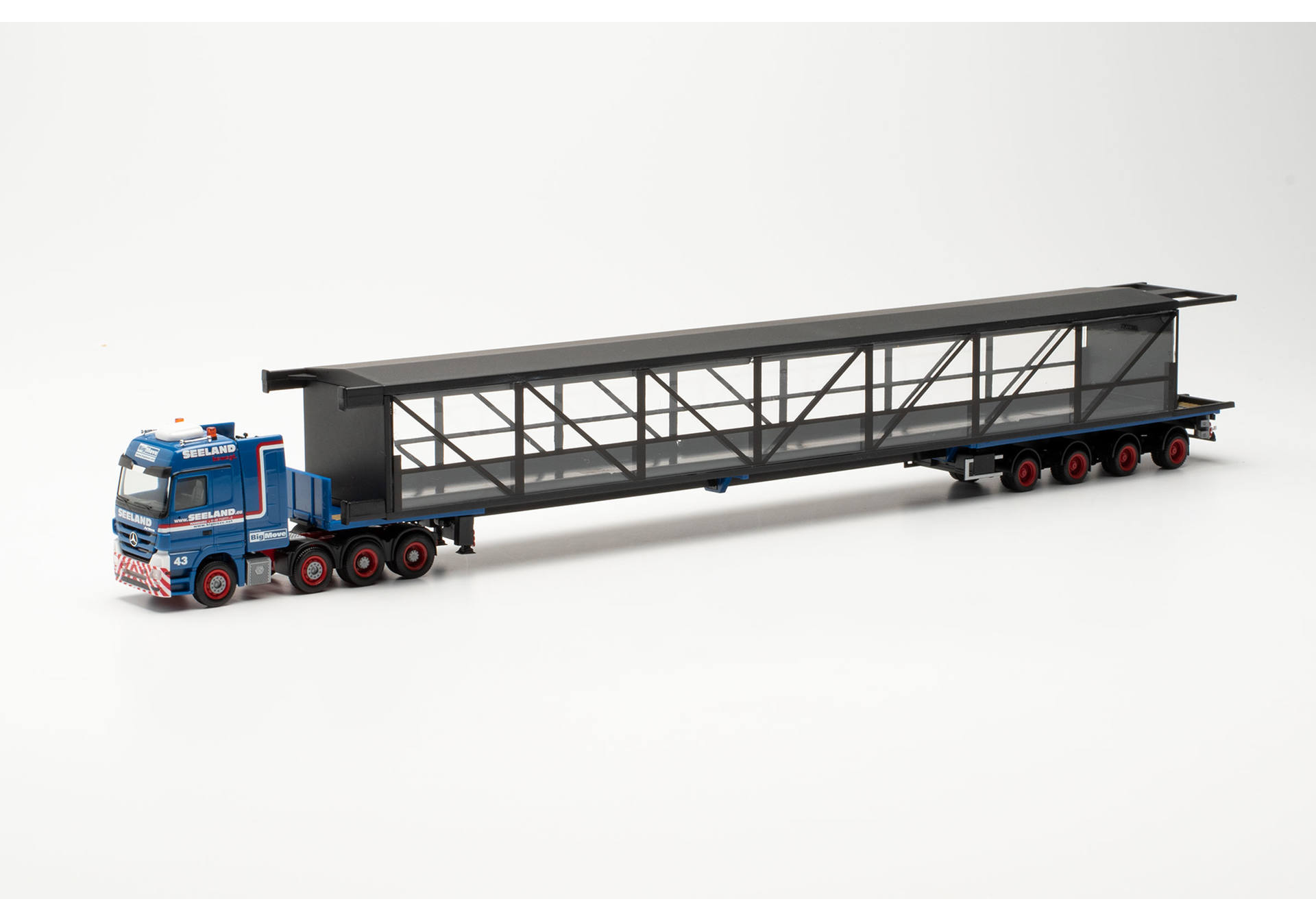 Mercedes-Benz Actros LH Schwerlast-Sattelzug mit Brücke "Seeland Transporte / Miniaturwunderland“