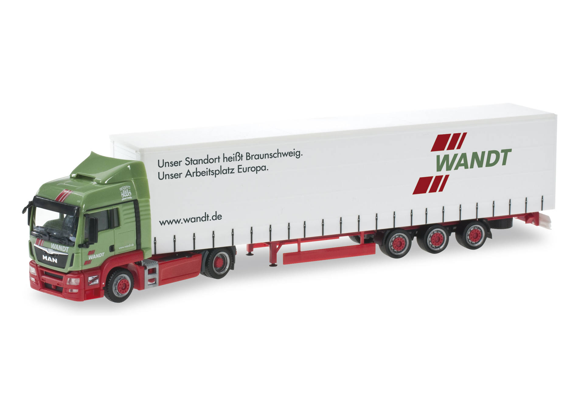 MAN TGS LX lowliner semitrailer "Wandt / Büssing / Eintracht"