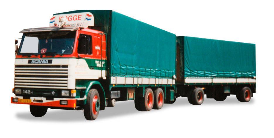 Scania 142 canvas cover trailer "Kogge"