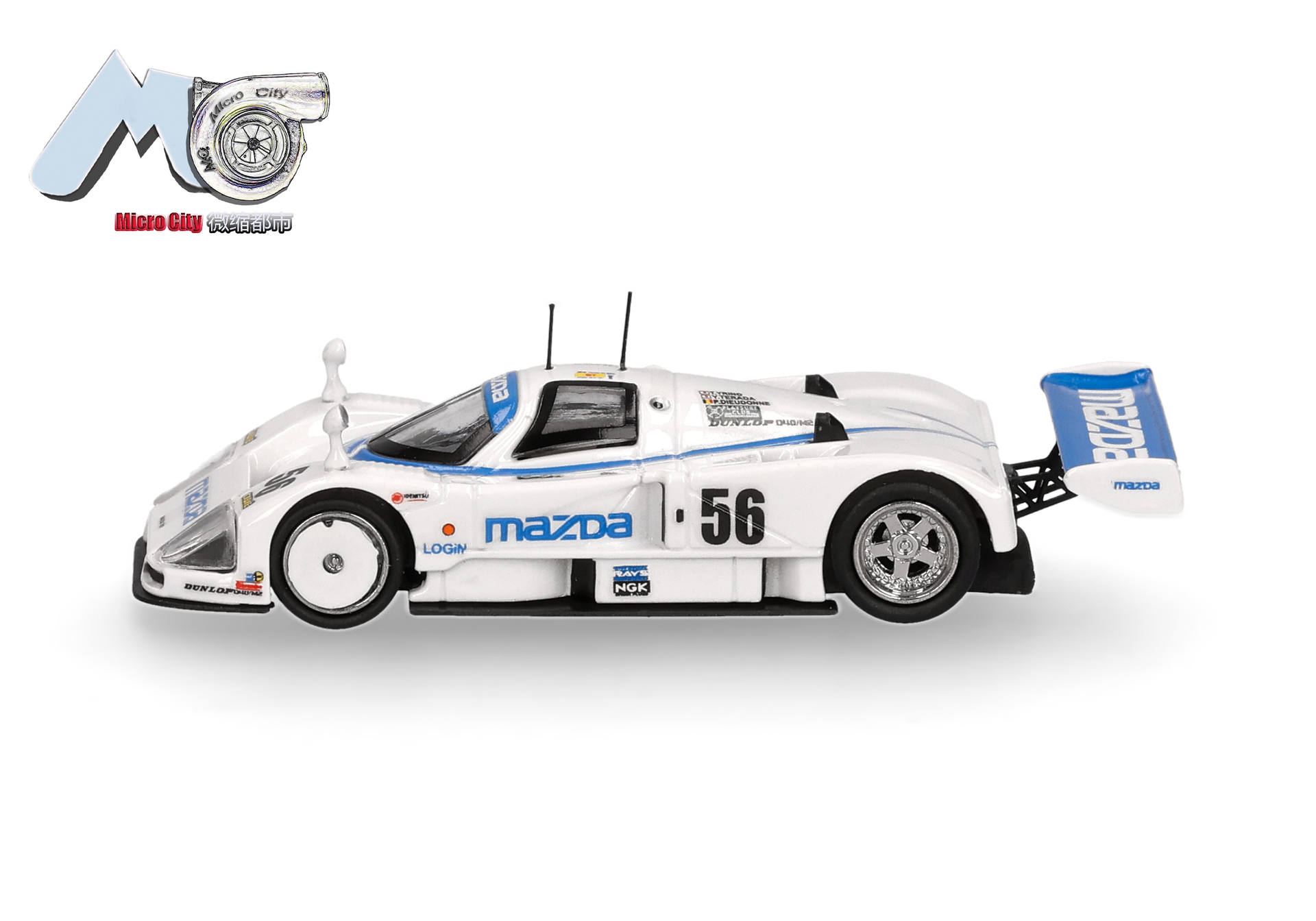 rc car, white, race car, maZda, diecast