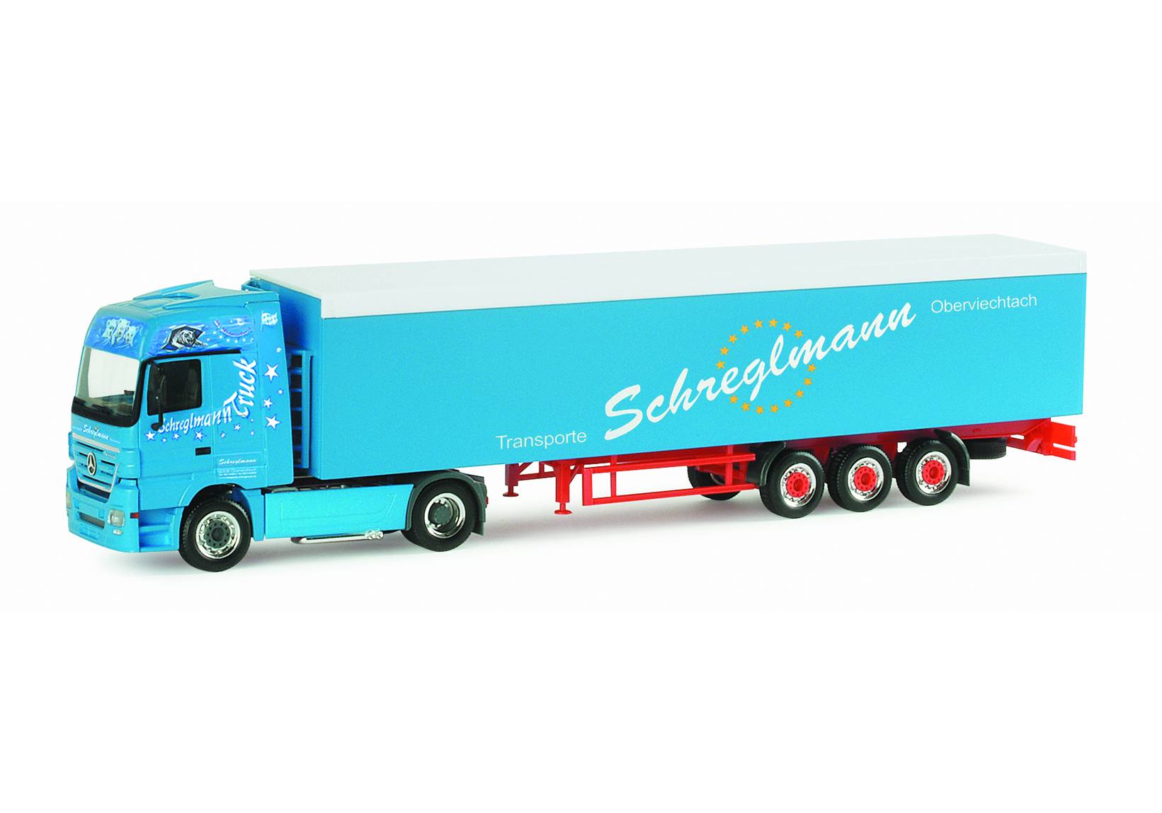 Mercedes-Benz Actros LH walking floor semitrailer "Schreglmann"