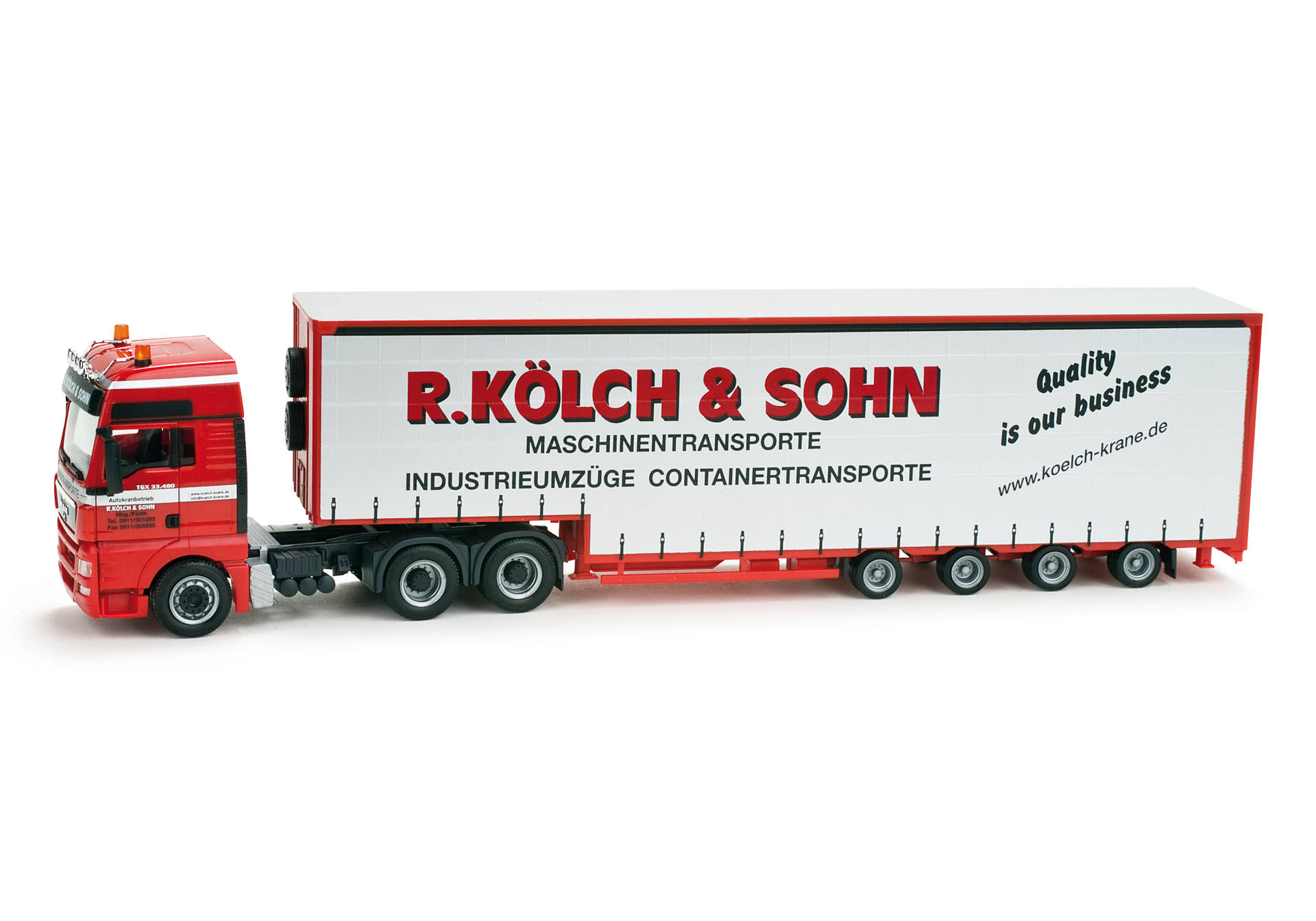 MAN TGX XXL volume semitrailer "Kölch"