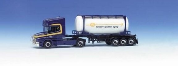 Scania Hauber '96 HL Swapcontainer saddle train 20 ft. Container 2a/3a