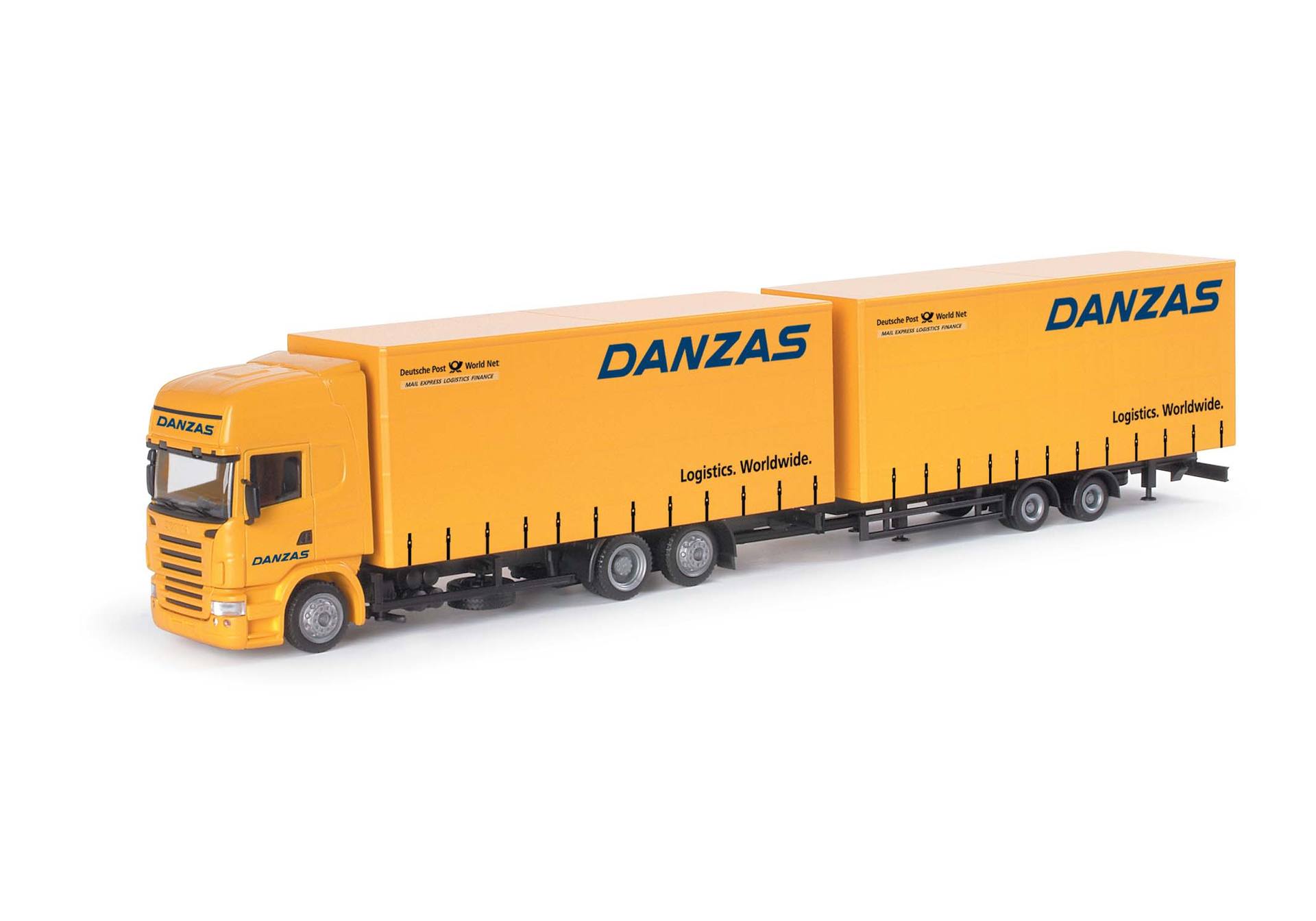 Scania R TL bulk volume canvas trailer "Danzas"