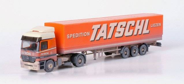 Mercedes-Benz Actros L canvas tarp semitrailer "Tatschl"