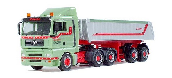 MAN TGA XL dump semitrailer "Erbele"