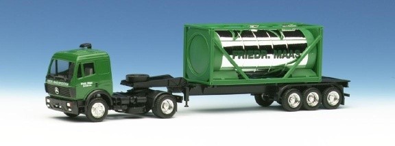 Mercedes-Benz SK '88 Chrom-tankcontainer saddle train 2A/3A 30 "Trailer with 20" container